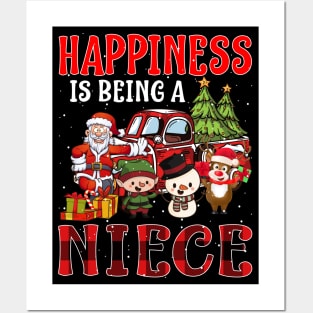 Happiness Is Being A Niece Christmas Posters and Art